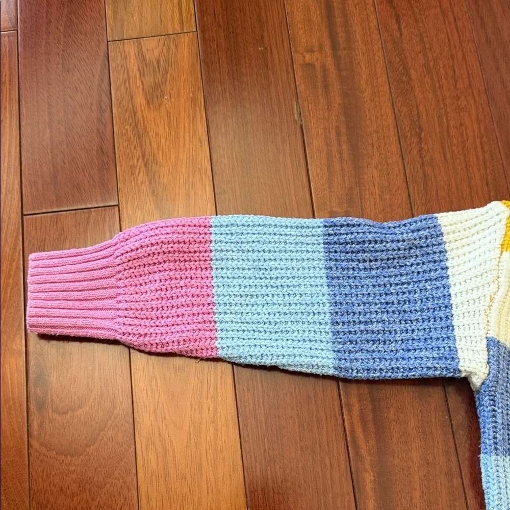 Colorful Striped Girls Sweater